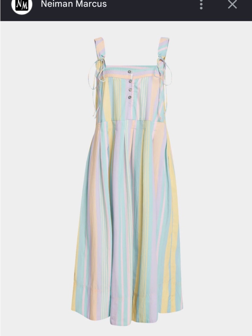 NWOT Free People Primavera Pastel Stripe Midi Dress